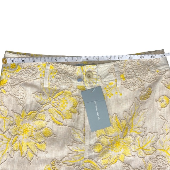 Antonio Melani Alexa Soutache Embroidered Linen Blend Wide Leg Pants NWT 6 - Picture 7 of 14